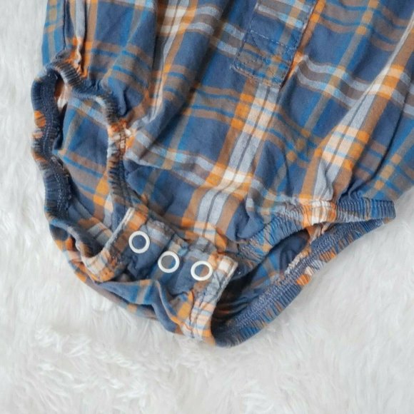 OshKosh B’gosh Boys 18mo One-Piece Plaid - Picture 3 of 7
